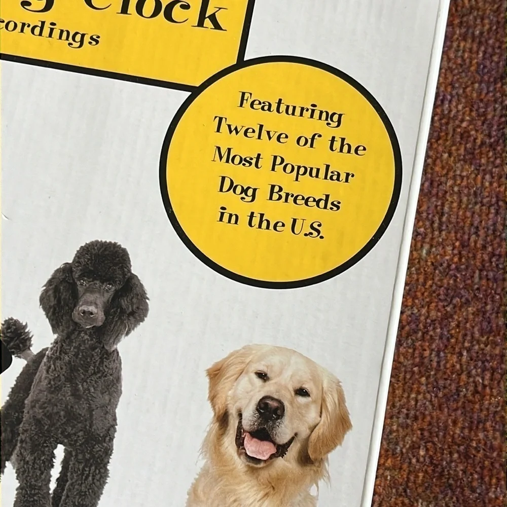 Brand New Barking Dog Clock Different Dog Bark Every Hour Popular Breeds Round
